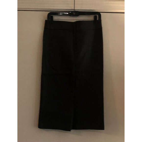 NWT $450 MACKAGE LUCILLE BLACK LAMBSKIN LEATHER MIDI PENCIL SKIRT US SIZE 10 - Picture 6 of 9